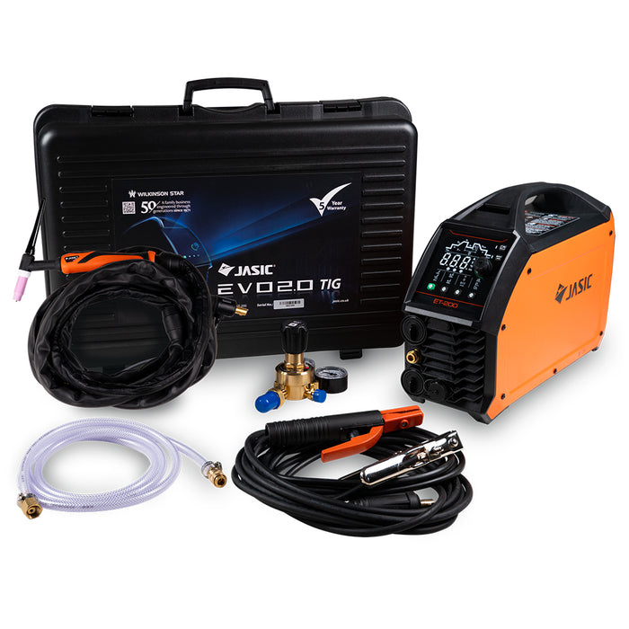 Jasic - EVO TIG 200 DC PFC Inverter  c/w Case & Lead Set