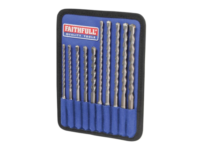 FAISDSSET10 - SDS Plus Drill Bit Set, 10 Piece