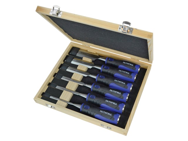 FAIWCSGS6WB - Soft Grip Chisel Set + Storage Box, 6 Piece