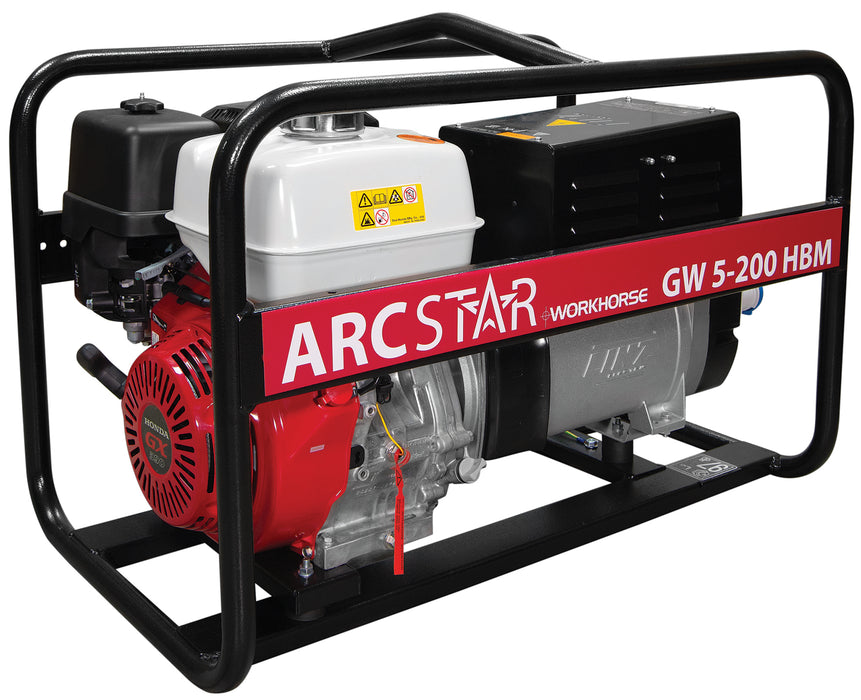 Mosa ArcStar GW5-200 HBM Petrol Welder Generator 200 Amp
